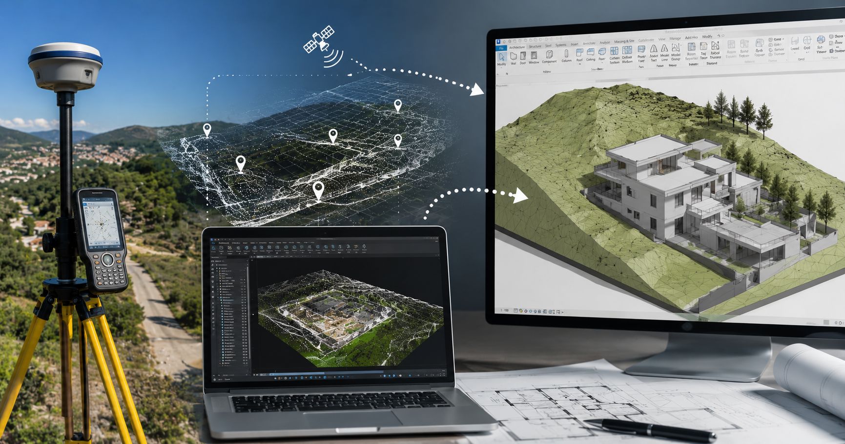 Dal rilievo GPS al modello BIM: workflow completo